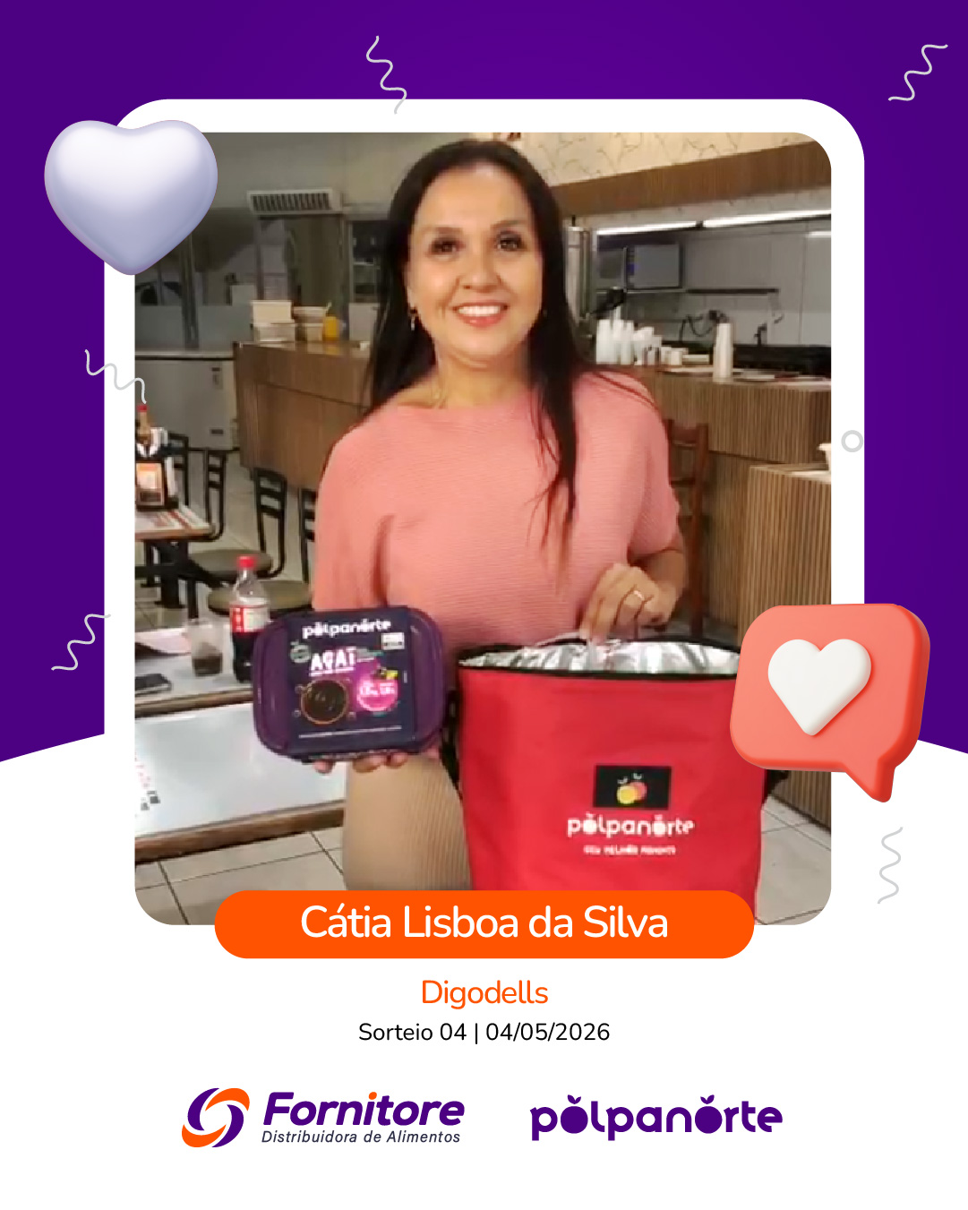 Ganhadora Catlia Lisboa da Silva